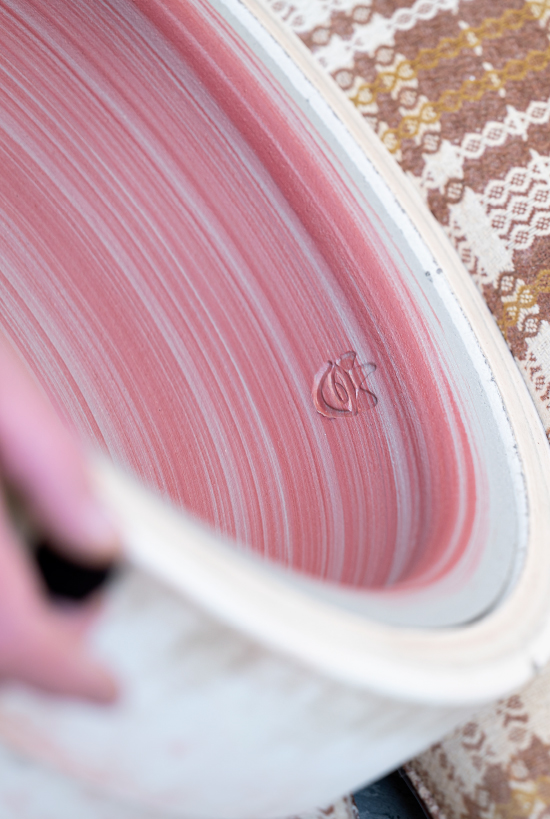 Logostempel auf der Feuerschale